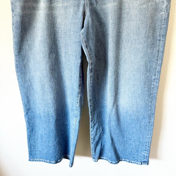 BANANA REPUBLIC | High-Rise Wide Leg Crop Cropped Jeans Denim | Size 34, US 18 - Picture 4 of 9